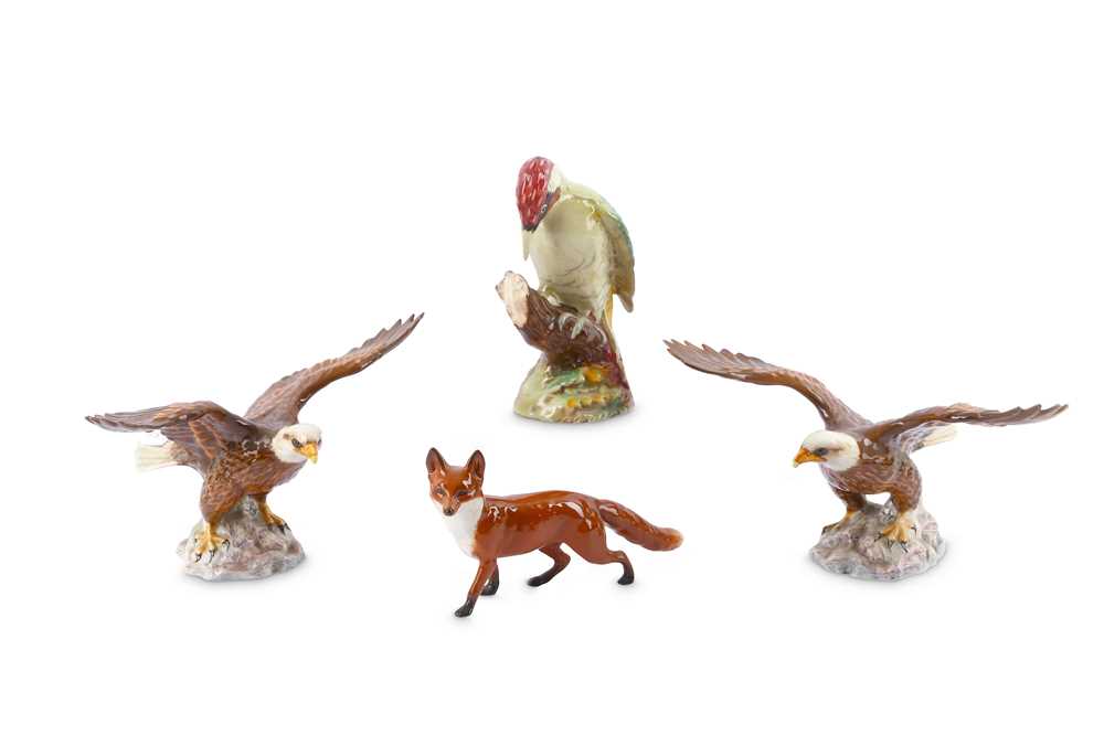 Lot 66 - Beswick  - a large Green Woodpecker 1218, a...