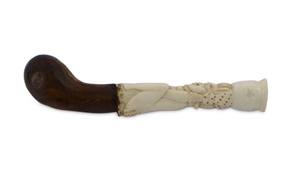 Lot 221 - A 19th bone carving modelled as a novelty...