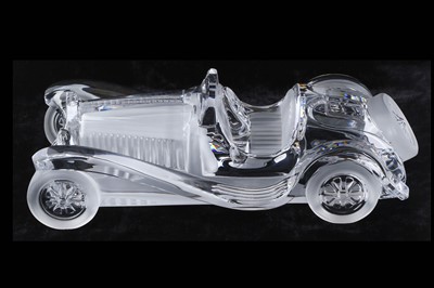 Lot 223 - A Daum Crystal France glass model of a Bugatti...