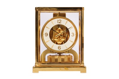 Lot 132 - A LACQUERED BRASS JAEGER LECOULTRE ATMOS CLOCK...