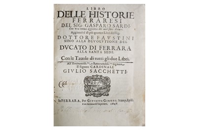 Lot 84 - Sardi (Gasparo) & Faustini  (Agostino)...