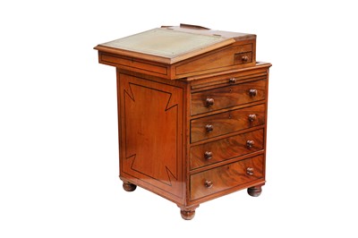 Lot 406 - A Victorian mahogany Davenport desk, the...