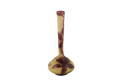 Lot 59 - EMILLE GALLE: A cameo glass solifleur vase,...