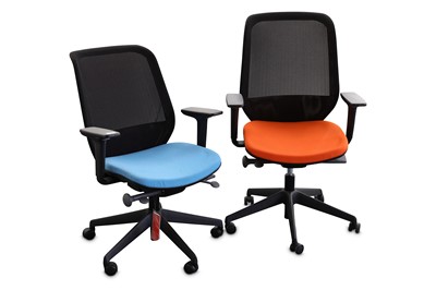 Lot 824 - Orangebox, two Task office chairs, one...