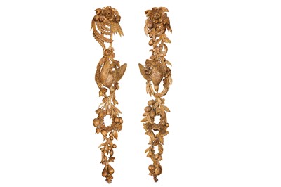 Lot 173 - A PAIR OF 19TH CENTURY CARVED LINDENWOOD...