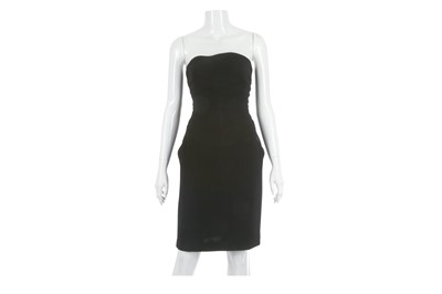 Lot 677 - Chanel Black Strapless Wool Dress, c. 1999,...