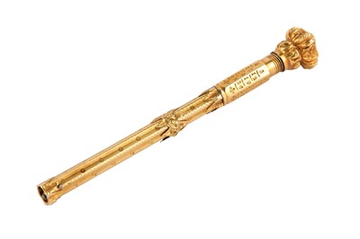 Lot 158 - A late 19th Century gold cased propelling...
