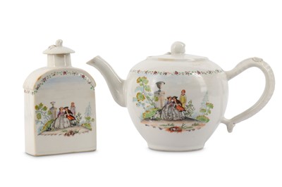 Lot 547 - A CHINESE FAMILLE ROSE TEAPOT AND COVER AND A...