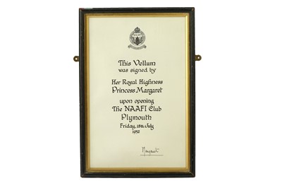 Lot 329 - Margaret, Princess Document on vellum,...