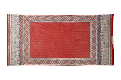 Lot 124 - A QALAMKAR HANGING Iran, dated 1278 AH (1861),...