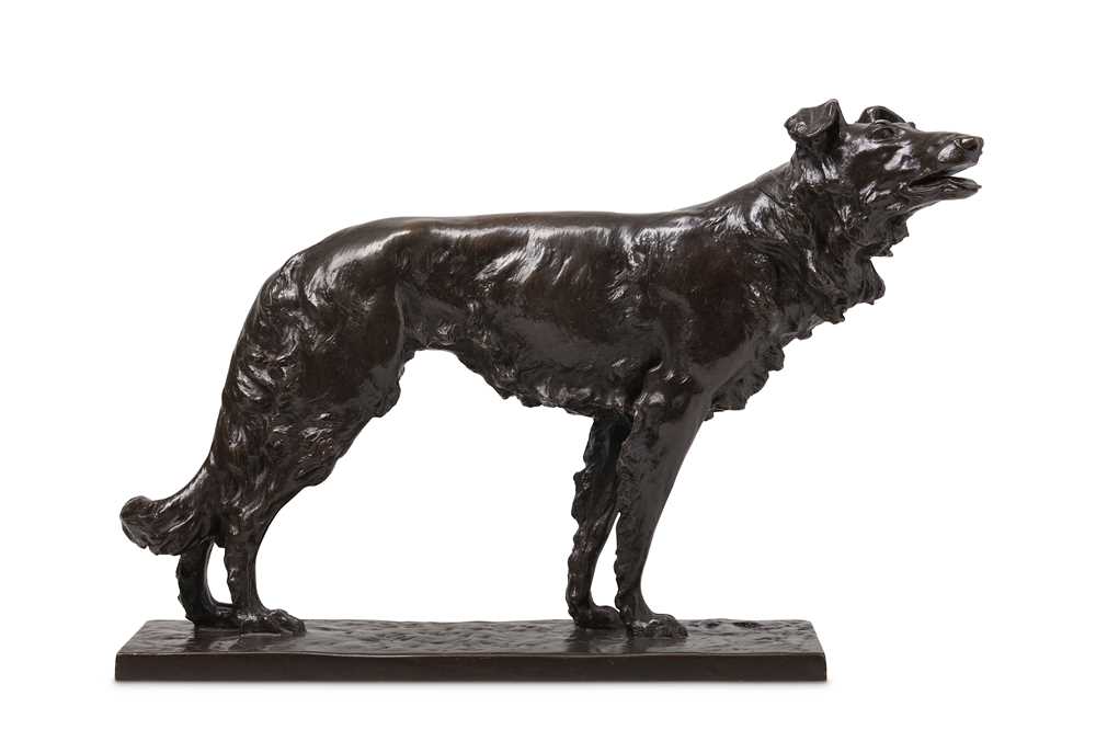 Lot 190 - A LATE 19TH CENTURY BRONZE MODEL OF A BORZOI...