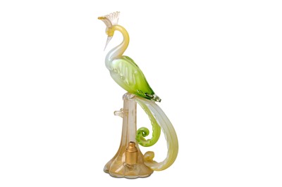 Lot 182 - A MID 20TH CENTURY MURANO GLASS PEACOCK...