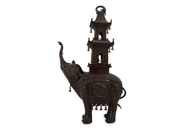 Lot 1080 - A BRONZE ‘ELEPHANT’ KORO. 19th Century. The...