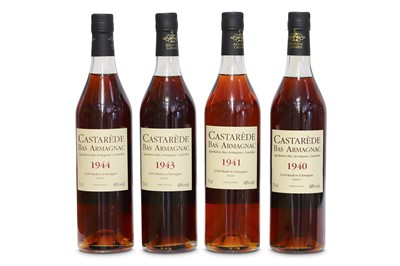 Lot 508 - Four Vintages of Castaréde Bas Armagnac from...