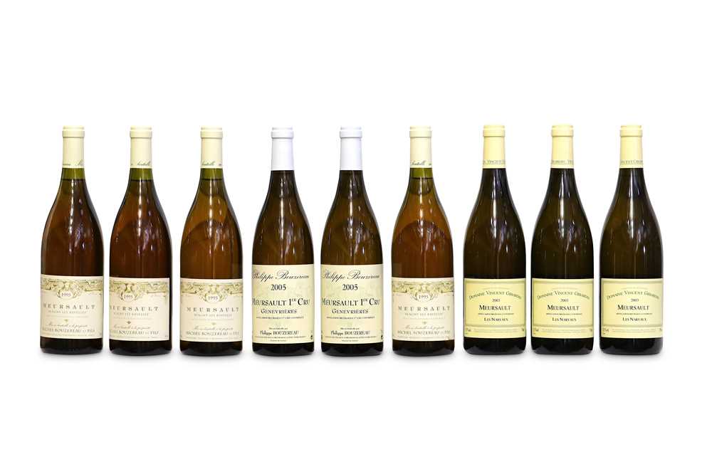 Lot 163 - Nine Bottles of Assorted Meusault Burgundy,...