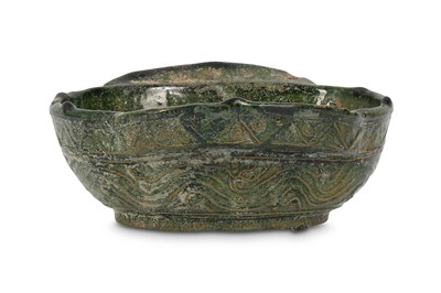 Lot 683 - A CHINESE GREEN-GLAZED BOWL. Han Dynasty. The...