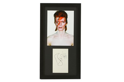 Lot 207 - Bowie (David) Clipped autograph of David Bowie,...