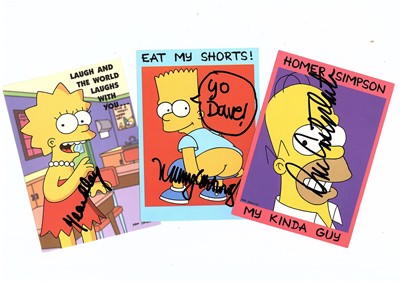 Lot 158 - The Simpsons Four The Simpsons birthdays cards,...