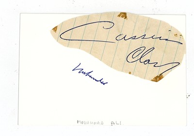 Lot 412 - Ali (Muhammad) Blue ink signature on white...