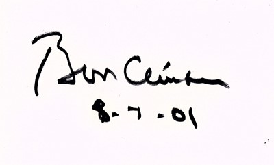 Lot 257 - Clinton (Bill)  Black marker signature on...