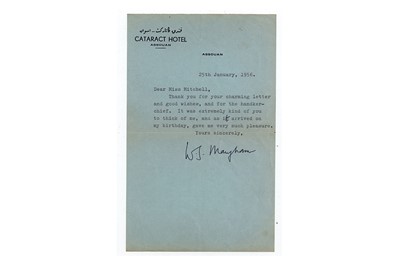 Lot 182 - Maugham (William Somerset) Typed letter signed...