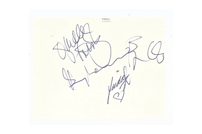 Lot 197 - Abba  Full set of signatures of the members of...