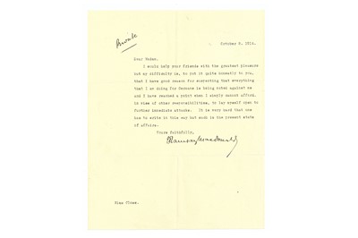 Lot 288 - MacDonald (Ramsay) Typed letter signed...