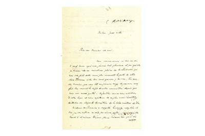 Lot 344 - Gaudin (Charles-Theophile) Autograph letter...