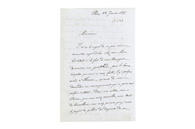 Lot 345 - Jaubert (Hippolyte François) Autograph letter...