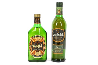 Lot 497 - 2 bottles of Glenfiddich, one Pure Malt 8 year...