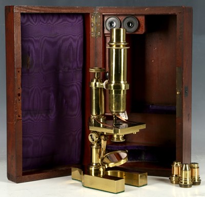 Lot 224 - A 19th Century microscope by Dr B. Hartnack...