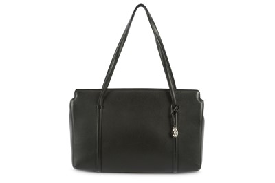 Lot 671 - Cartier Black Leather Cabochon Shoulder Bag, c....