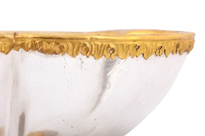 Lot 6 - A ROCK CRYSTAL AND GOLD MOUNTED TAZZA FROM THE...