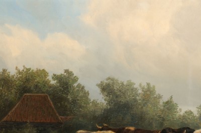 Lot 198 - HENDRICK SAVRY (DUTCH 1823-1907) Milking the...