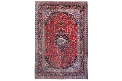 Lot 8 - A FINE KASHAN CARPET, CENTRAL PERSIA approx:...