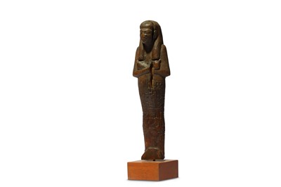 Lot 7 - AN EGYPTIAN WOOD SHABTI FOR SETI I New Kingdom,...