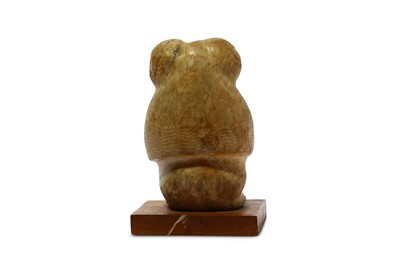 Lot 30 - AN EGYPTIAN ALABASTER BABOON Late Period,...