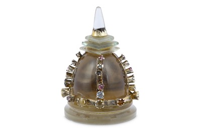 Lot 313 - A ROCK CRYSTAL DEVOTIONAL STUPA Thailand or...