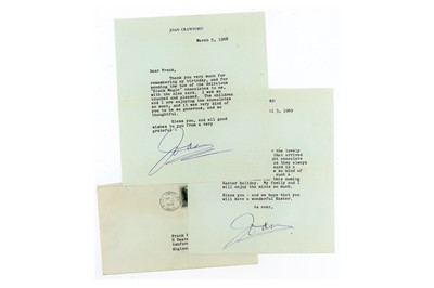 Lot 105 - Crawford (Joan) A group of  7 typed letters...