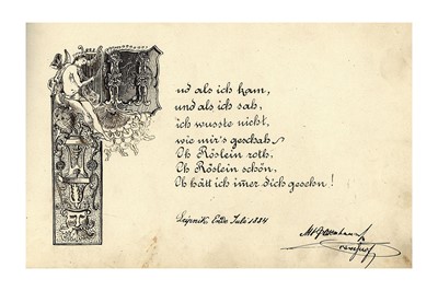 Lot 69 - German Late 19th Century Album featuring poems...