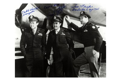 Lot 263 - Enola Gay Black and white photograph signed by...