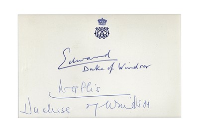 Lot 336 - Windsor (Edward) & Wallis Complimentary card...