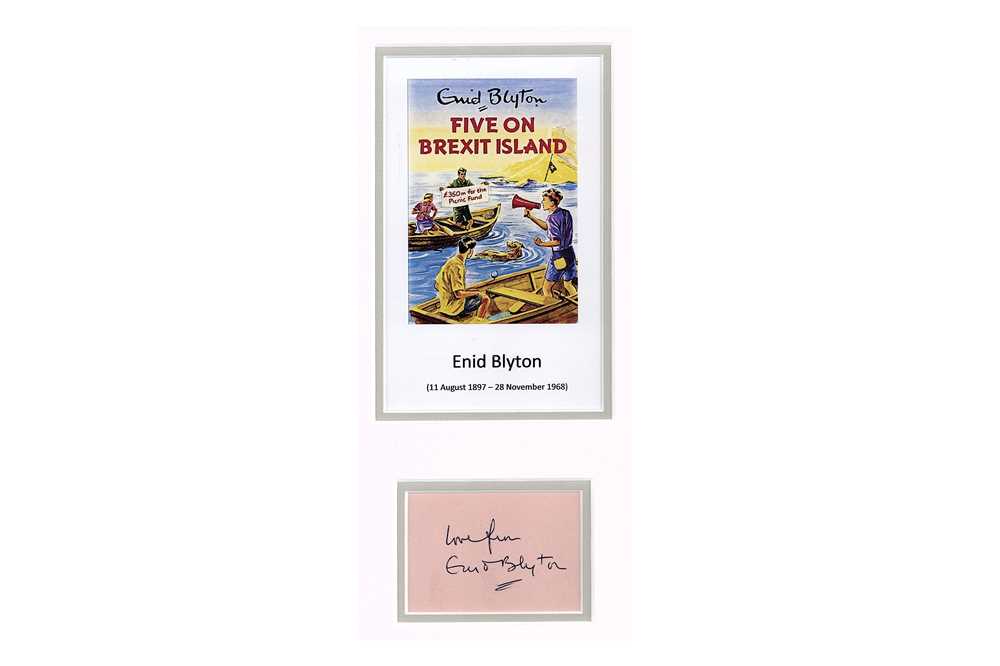 Lot 171 - Blyton (Enid) Ink signature of Enid Blyton on...