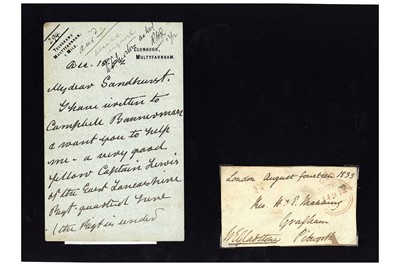 Lot 276 - Gladstone (William Ewart) Envelope panel...