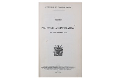 Lot 76 - Palestine.- Mandate Reports to the League of...