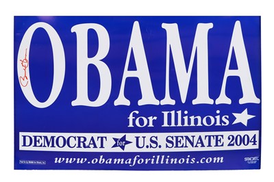 Lot 296 - Obama (Barak) 'Obama for Illinois 2004’ poster,...