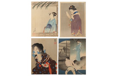 Lot 1125 - A LARGE COLLECTION OF KUCHI-E. Meiji period....