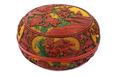 Lot 867 - A CHINESE CINNABAR AND COLOURED LACQUER...