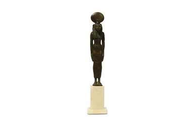 Lot 177 - AN EGYPTIAN BRONZE FIGURE OF SEKHMET Late...