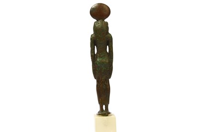 Lot 177 - AN EGYPTIAN BRONZE FIGURE OF SEKHMET Late...